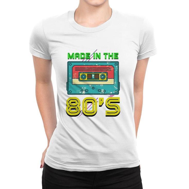 Vintage Music Cassette Eighties Costume Made In The 80S Women T-shirt