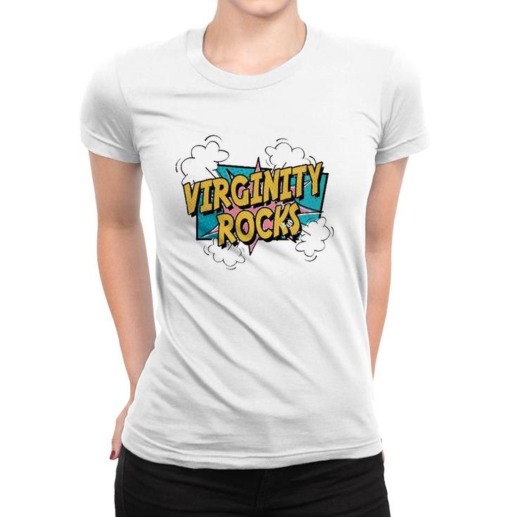 Virginity Mens & Womens Rocks Original Trendy Comic Women T-shirt