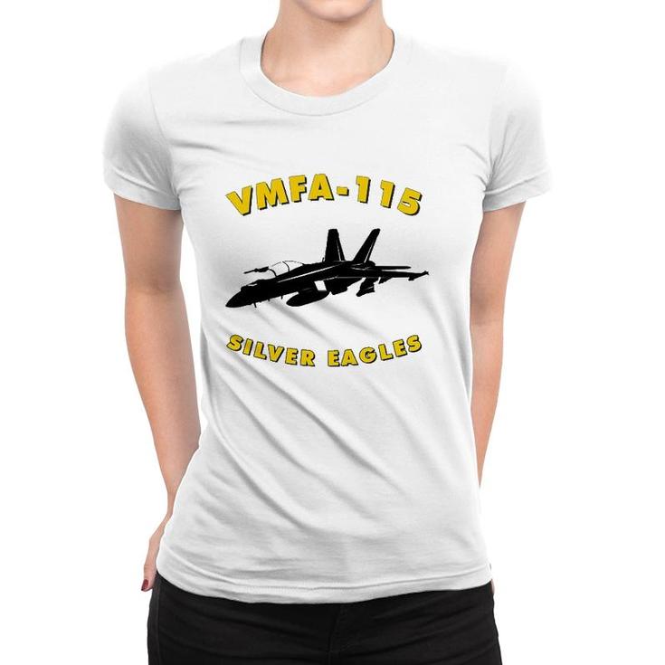 Vmfa-115 Silver Eagles Fighter Squadron F-18 Hornet Jet Women T-shirt