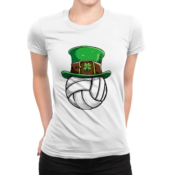 Volleyball St Patrick's Day Girls Boys Ball Leprechaun Gifts Women T-shirt