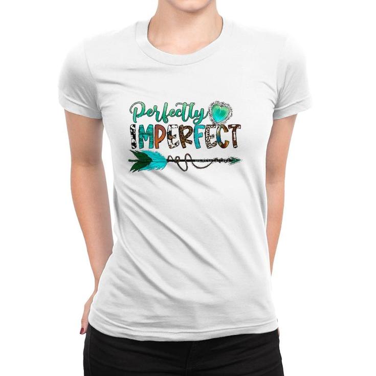 Western Texas Cowgirl Perfectly Turquoise Leopard Imperfect Meditation Women T-shirt