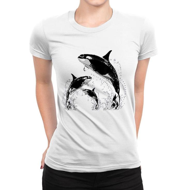 Whale Jumping Killer Whales Killer Women T-shirt