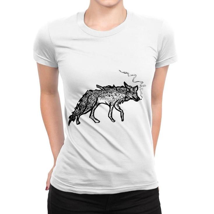 Wolf Smoking Women T-shirt