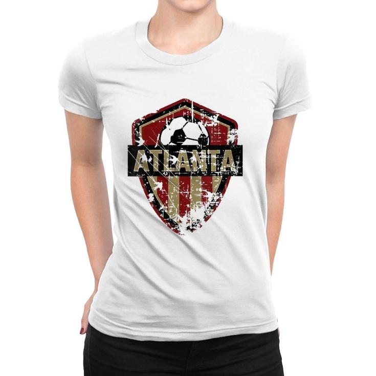 Womens Atlanta Soccer Jersey Style United Football Fan Fc V-Neck Women T-shirt