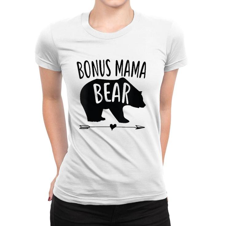 Womens Bonus Mama Mom Bear Best Stepmom Mother's Day Gift Women T-shirt