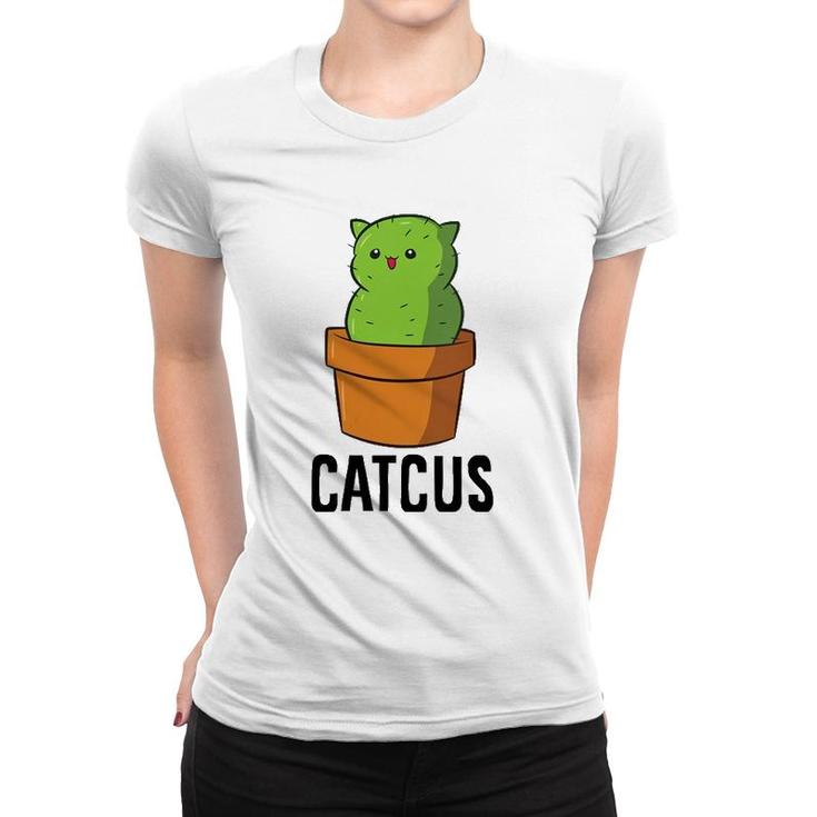 Womens Cactus Cat Mexican Cactus Cinco De Mayo Catcus V-Neck Women T-shirt
