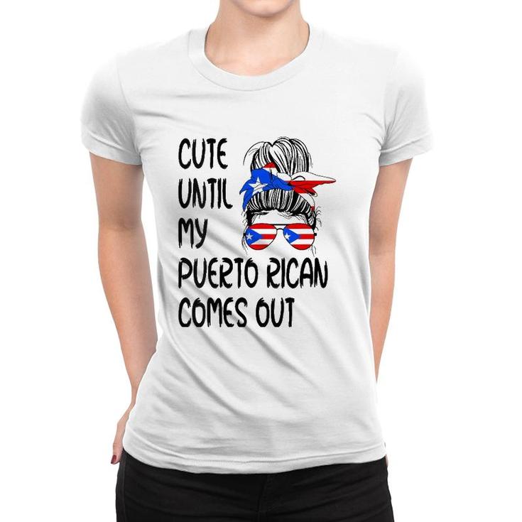 Womens Funny Cute Until My Puerto Rican Comes Out  Women T-shirt