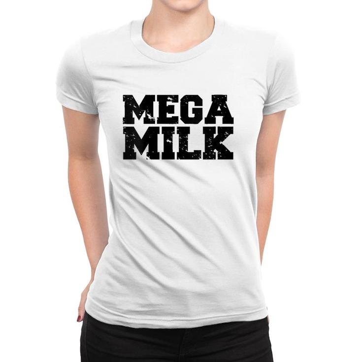 Womens Mega Milk Stained  Doujin Cosplay V-Neck Women T-shirt