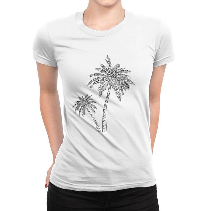 Womens Palm Tree Art Cute Tropical Desert Print Women T-shirt