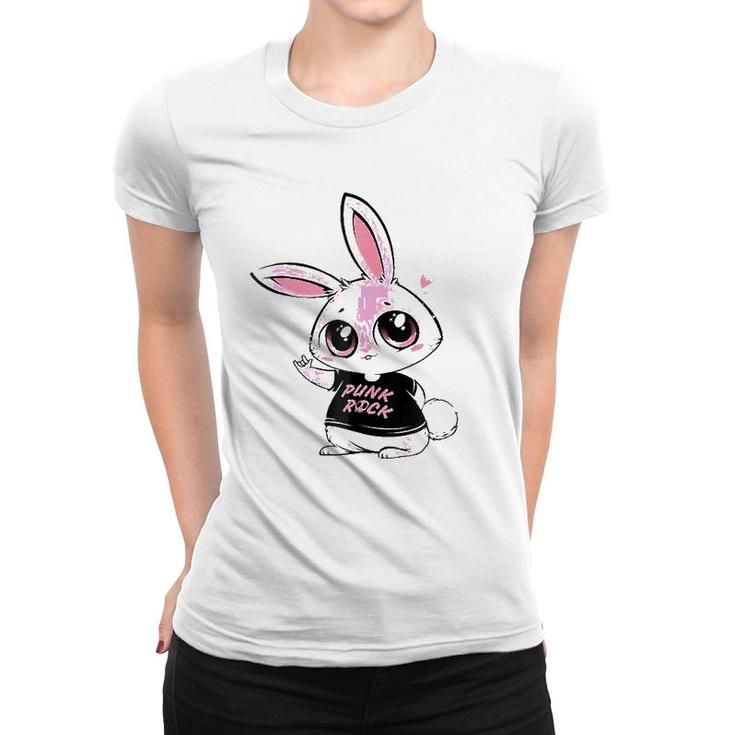 Woot Punk Rock Bunny Men Women Gift Women T-shirt