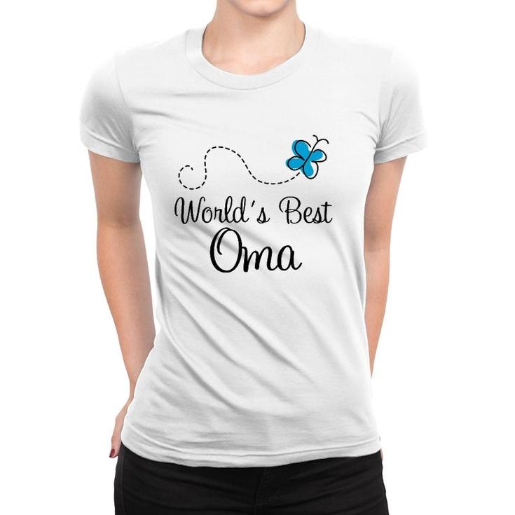 World's Best Oma Grandma Butterfly Mother's Day Women T-shirt