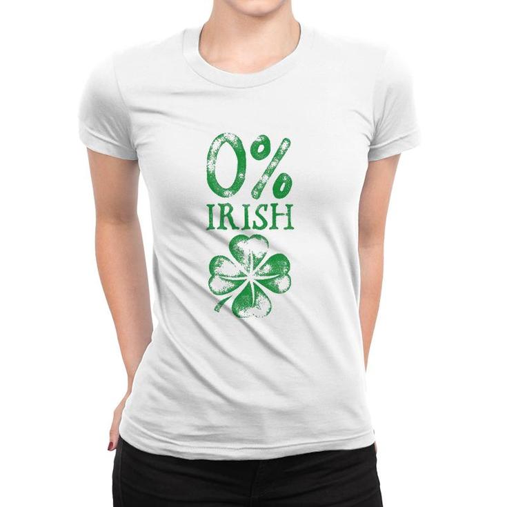 Zero Percent Irish St Patrick's Day Men Women Shamrock Gifts Women T-shirt