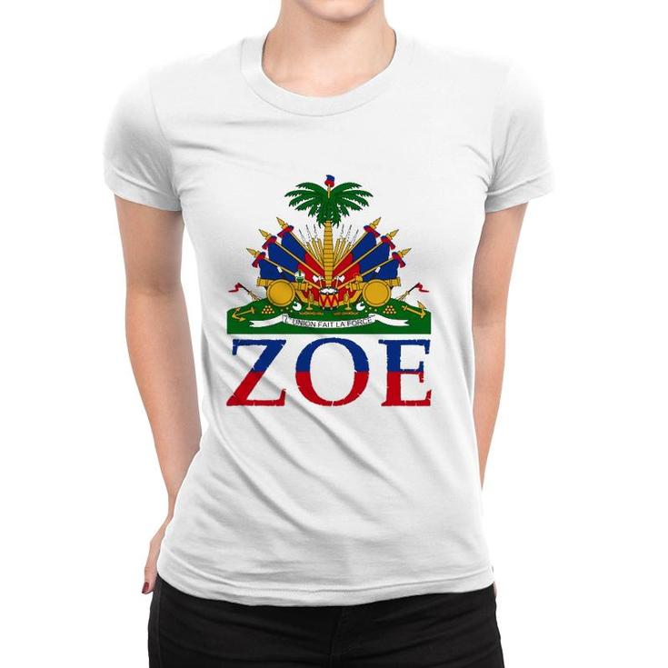 Zoe Cute Haiti Honored Flag Day Gift Women T-shirt