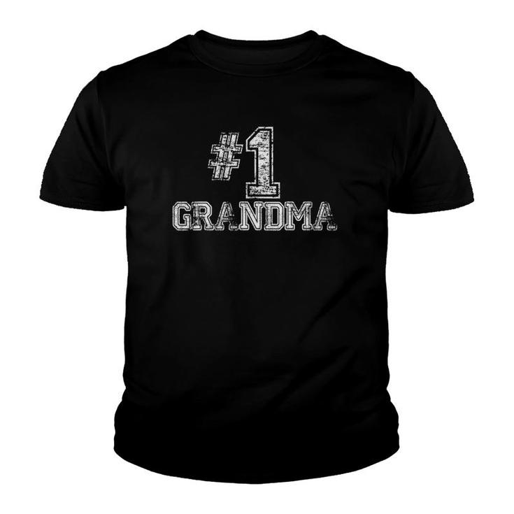 1 Grandma - Number One Sports Mother's Day Gift Youth T-shirt