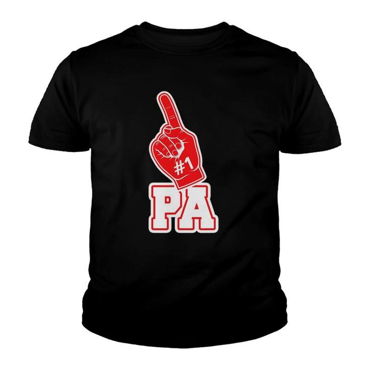 1 Pa - Number One Foam Finger Father Gift Tee Youth T-shirt