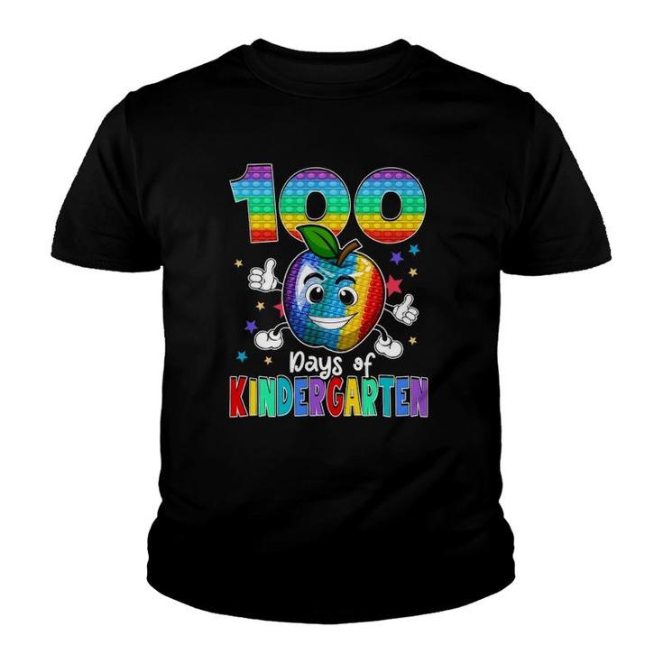 100 Days Of Kindergarten School Happy 100Th Day Pop Youth T-shirt