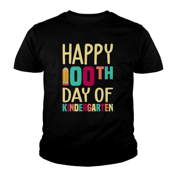 100 Days Of School Kindergarten Teacher Youth T-shirt