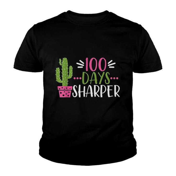 100 Days Sharper Cactus School Youth T-shirt