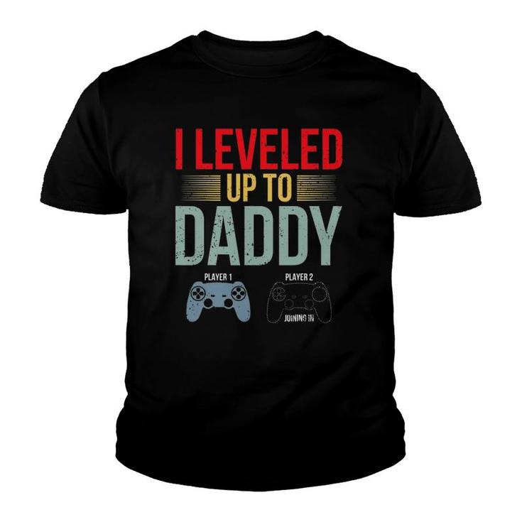 1St Time Dad Est 2022 New First Fathers Gaming Daddy 2022 Gift Youth T-shirt