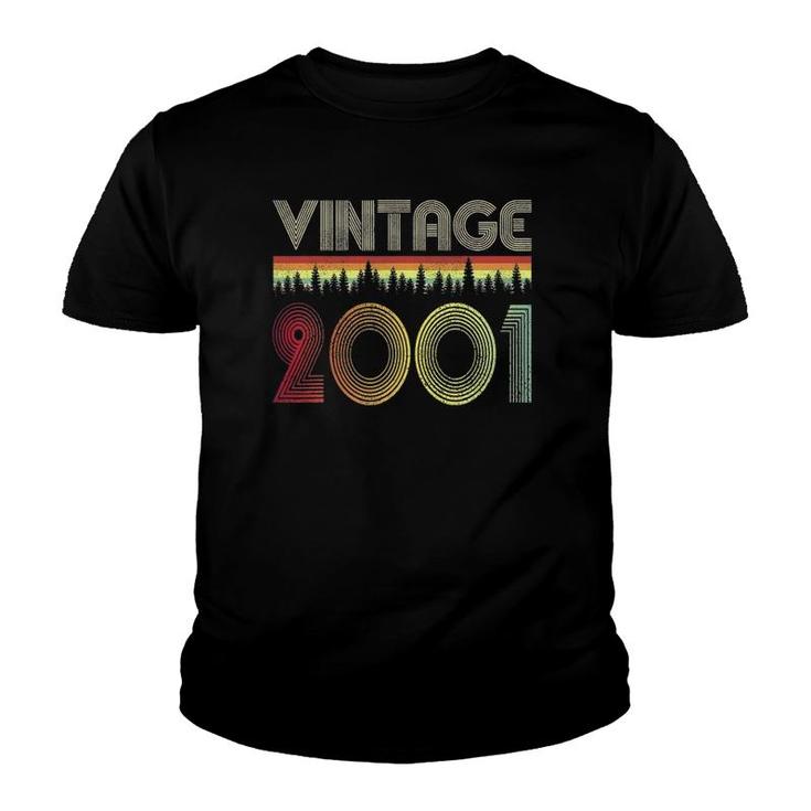 2001 20Th Birthday Vintage Retro Happy 20 Years Old Youth T-shirt