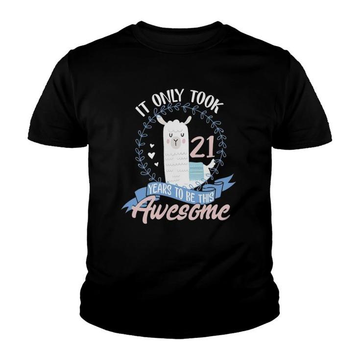 21St Birthday Llama  Awesome Gifts Youth T-shirt
