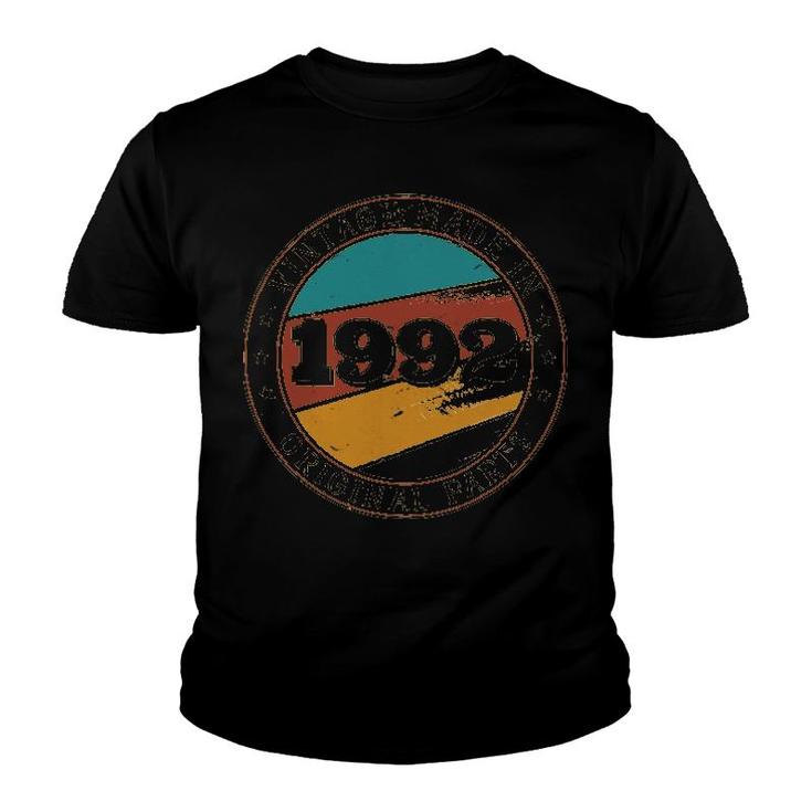 30Th Birthday Retro Vintage 30 Years Old Made In 1992 Gift Youth T-shirt
