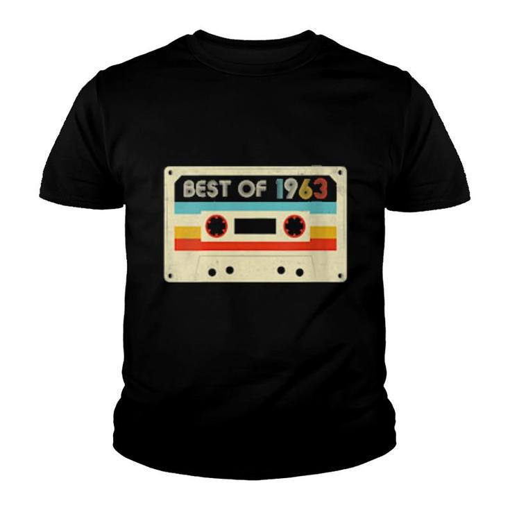 59Th Birthday Best Of 1963 Cassette Tape Retro Vintage  Youth T-shirt