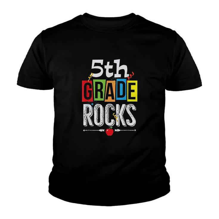 5th Fifth Grade Rocks Back To School Youth T-shirt
