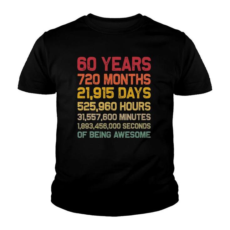 60Th Countdown Birthday For 60 Years Old Men Women Youth T-shirt