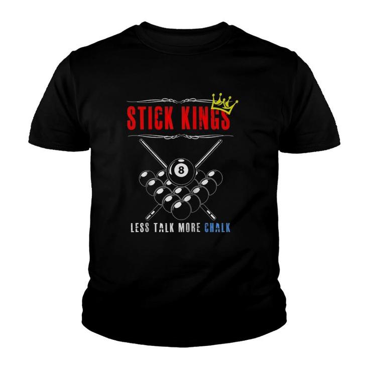 8 Ball Pool Billiards Funny Stick Kings Player Tee Gift Raglan Baseball Tee Youth T-shirt