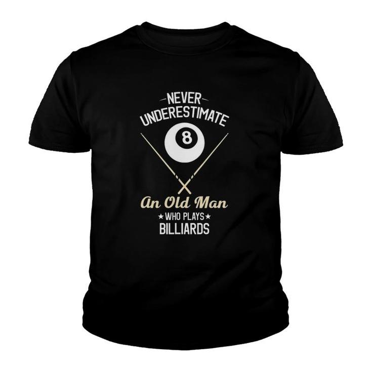 8 Ball Pool Funny Billiards Player Lover Dad Gifts Youth T-shirt