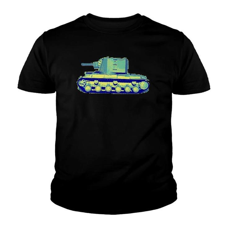 8-Bit Gamer Kv-2 Tank T Youth T-shirt