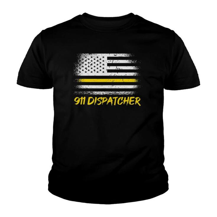 911 Dispatcher Appreciation Thin Yellow Line Youth T-shirt