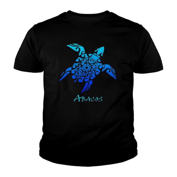 Abacos Bahamas Tribal Turtle Polynesian Tattoo Style Gift Youth T-shirt