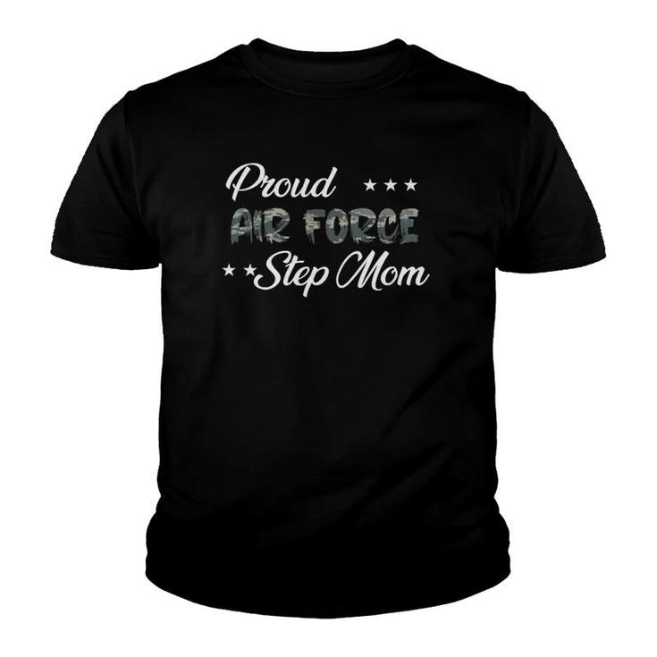 Abu Bold Proud Air Force Step Mom  Youth T-shirt