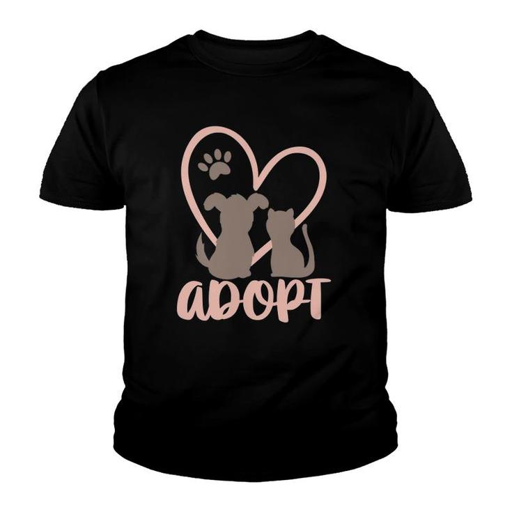 Adopt Rescue Pet Owner Rescue Mom Or Dad - Dog And Cat  Youth T-shirt
