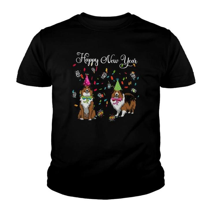 Adorable Sheltie  Happy New Year Sheltie Mom Gift Youth T-shirt
