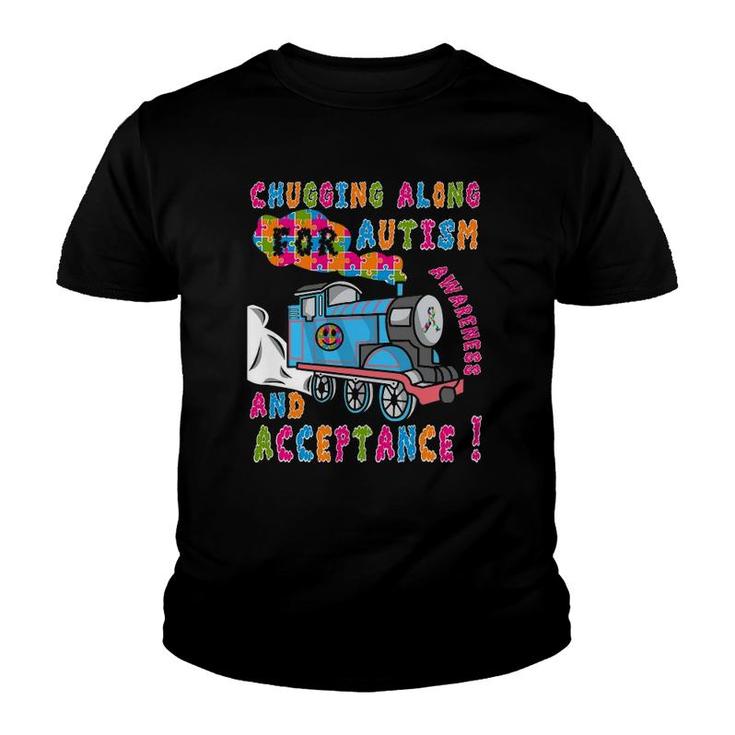Advocate Acceptance Train Puzzle Cool Autism Awareness Gift Youth T-shirt