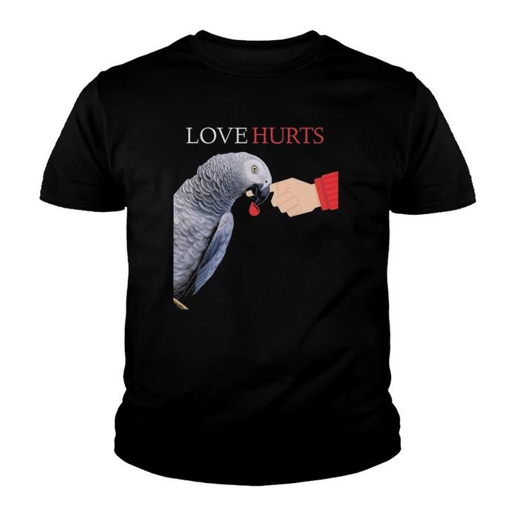 African Grey Love Can Hurt Parrot Youth T-shirt