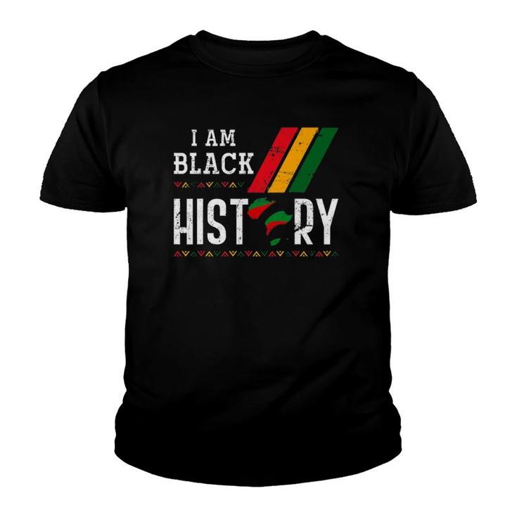 African Roots American Pride Gift I Am Black History Month Youth T-shirt