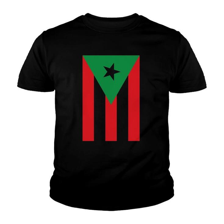 Afro Latino Flag Afro Boricua Puerto Rico African Latinx Pr  Youth T-shirt