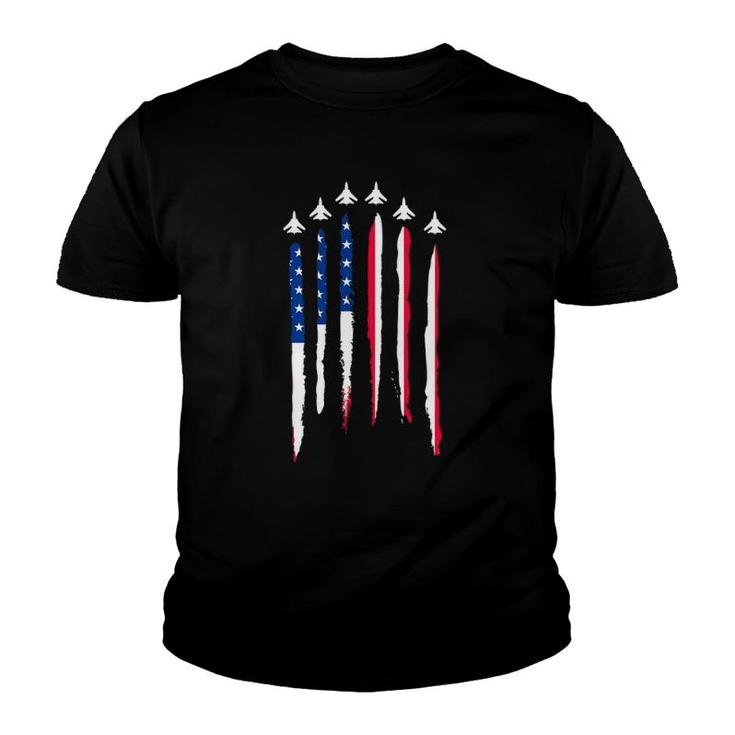 Air Force Flyover 4Th Of July Gift Youth T-shirt