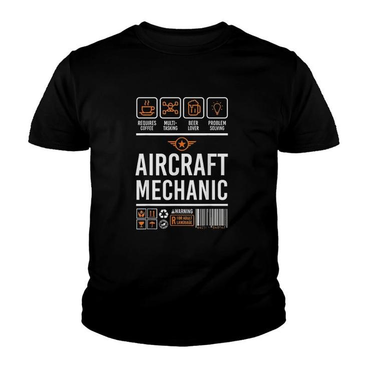 Aircraft Mechanic Cute Aircraft Work Youth T-shirt