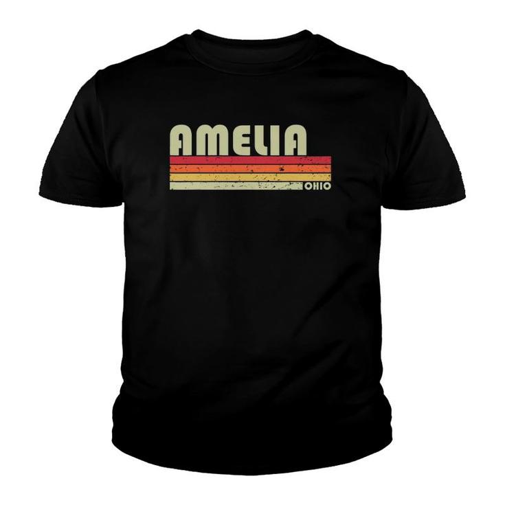 Amelia Oh Ohio Funny City Home Roots Gift Retro 70S 80S Youth T-shirt