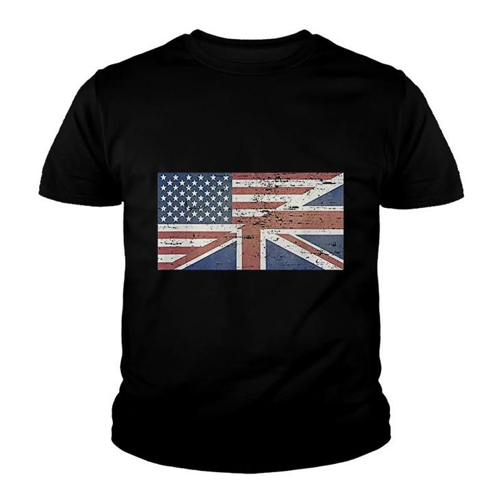 America Usa Uk Union Jack Flag United States Kingdom Britain Youth T-shirt