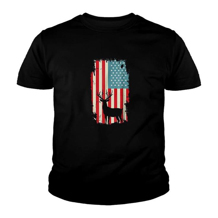American Deer Hunter Patriotic Youth T-shirt