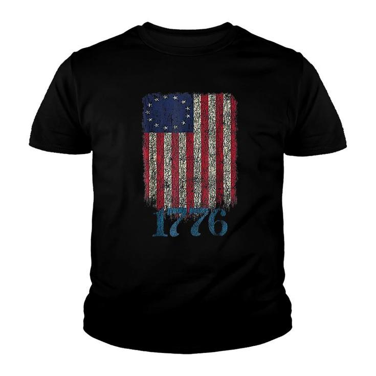 American Flag 1776 Retro Youth T-shirt