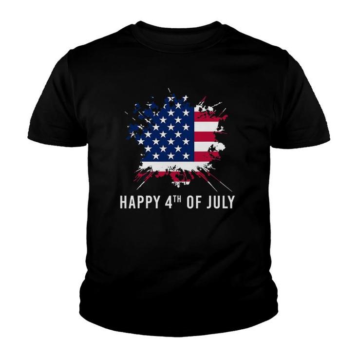American Flag Happy 4Th Of July Youth T-shirt