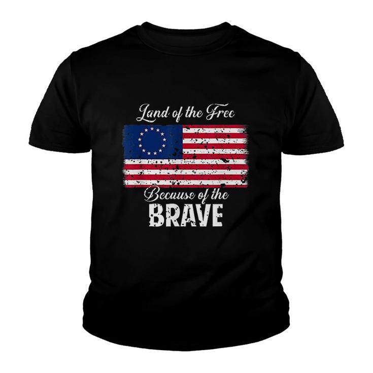 American Flag Land Of The Free Youth T-shirt