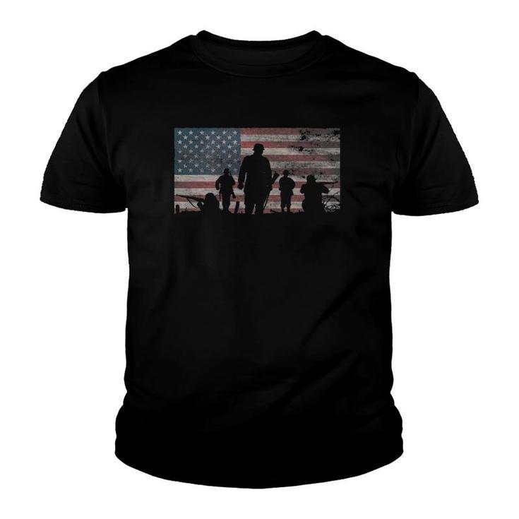 American Flag Military Veteran Appreciation Youth T-shirt